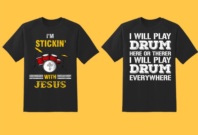 Drummer Bundle Part 1 – 45 tshirt design – 90% OFF