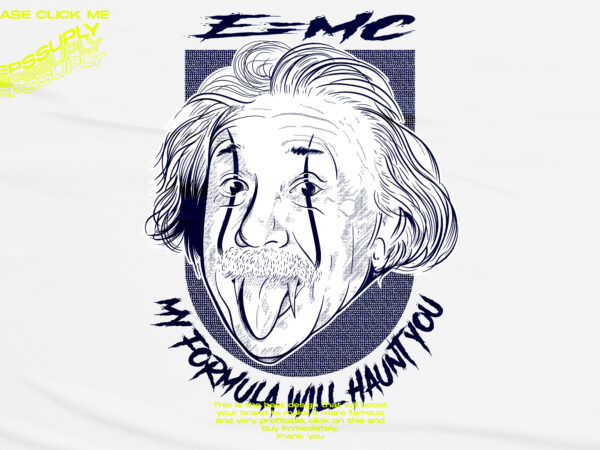 Pennyeinstein, einstein serial pennywise parody t shirt illustration