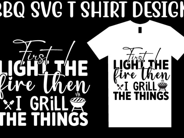 Bbq svg t shirt design template