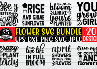 Flower svg bundle t shirt template