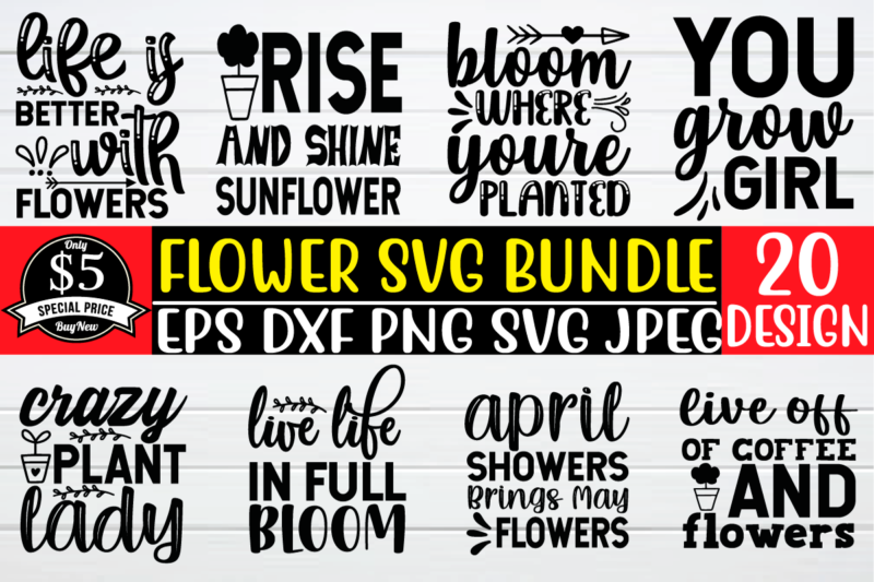 Flower svg bundle t shirt template