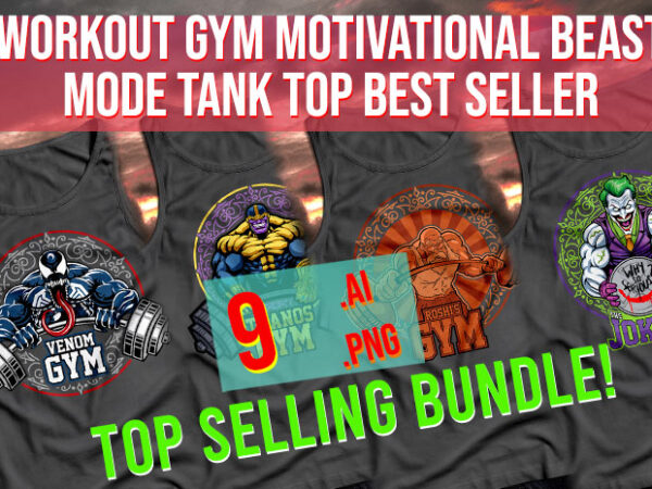 Workout gym motivational beast mode tank top best seller 2024 top trending t shirt design for sale