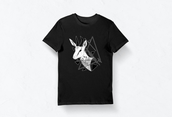 Creative T-shirt Design – Animals Collection: Antelope