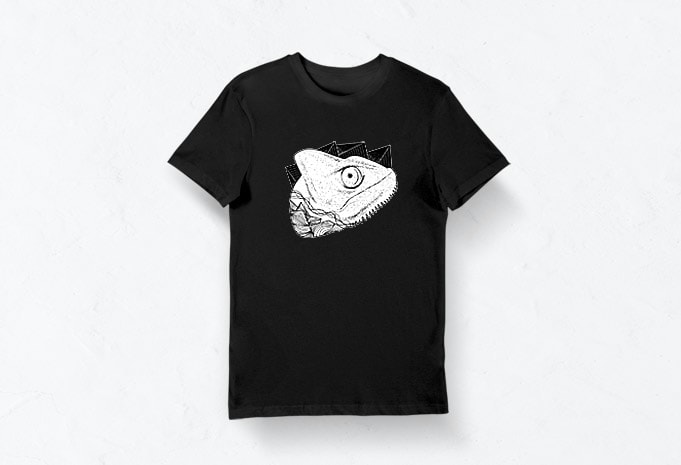 Artistic T-shirt Design – Animals Collection: Chameleon