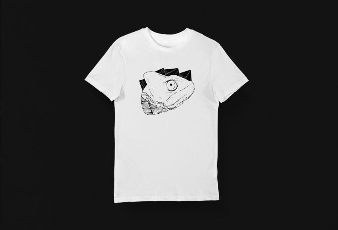 Artistic T-shirt Design – Animals Collection: Chameleon