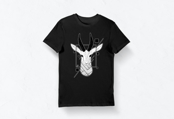 Artistic T-shirt Design – Animals Collection: Gazelle