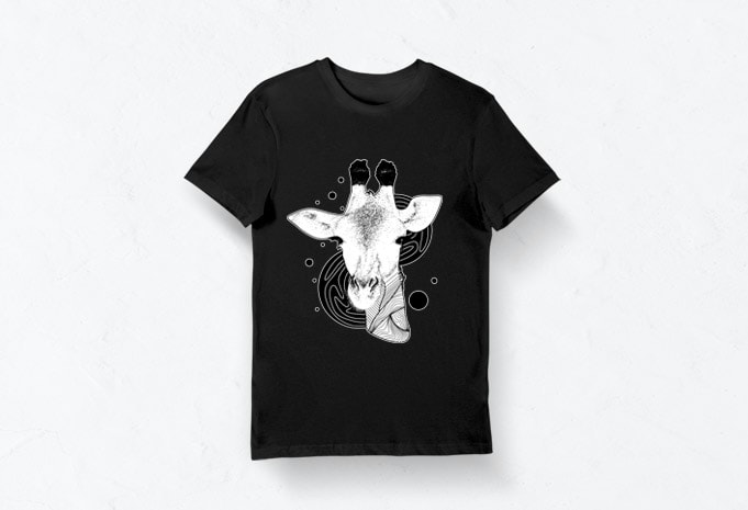 Artistic T-shirt Design – Animals Collection: Giraffe