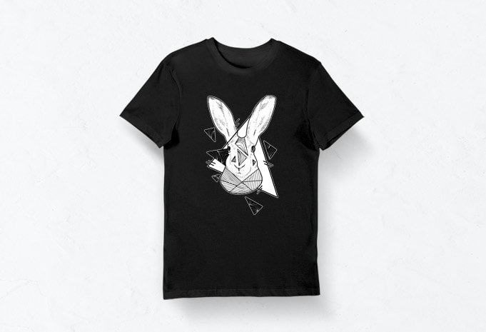 Artistic T-shirt Design – Animals Collection: Hare