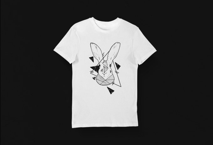 Artistic T-shirt Design – Animals Collection: Hare