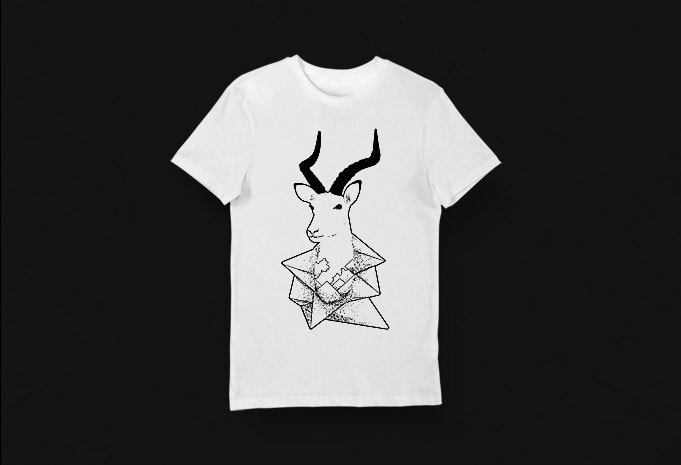 Artistic T-shirt Design – Animals Collection: Impala