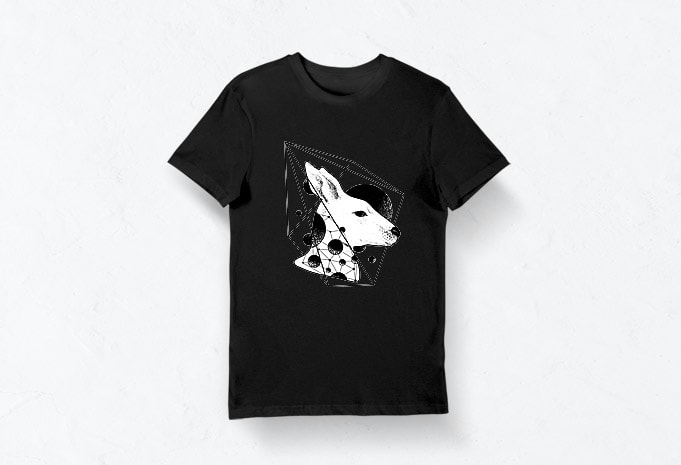 Artistic T-shirt Design – Animals Collection: Kangaroo