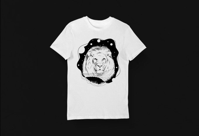 Creative T-shirt Design – Animals Collection: Lion