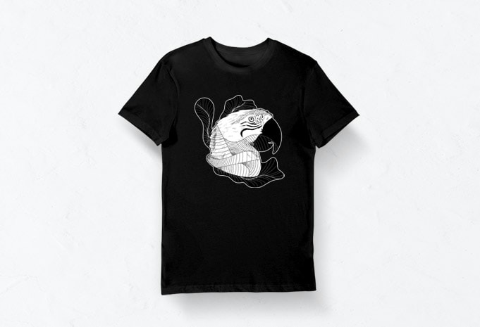 Artistic T-shirt Design – Animals Collection: Macaw Bird