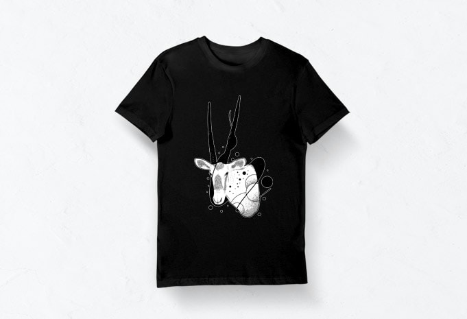 Creative T-shirt Design – Animals Collection: Oryx