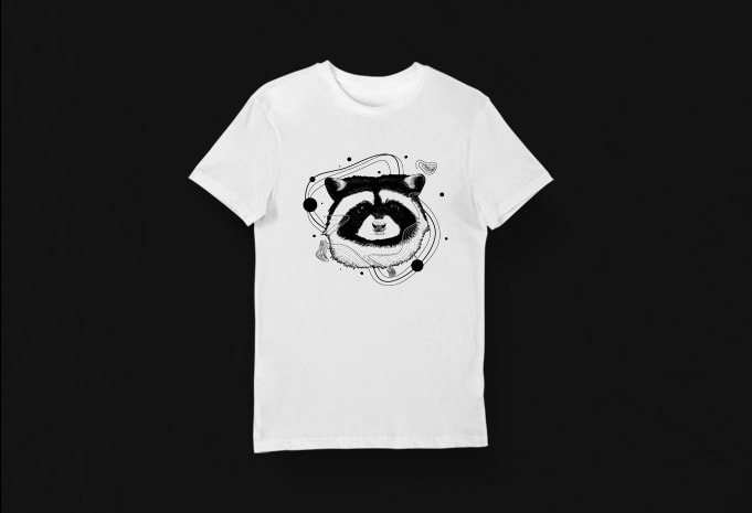 Artistic T-shirt Design – Animals Collection: Racoon
