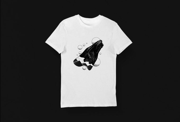 Artistic T-shirt Design – Animals Collection: Whale