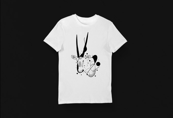 Creative T-shirt Design – Animals Collection: Oryx