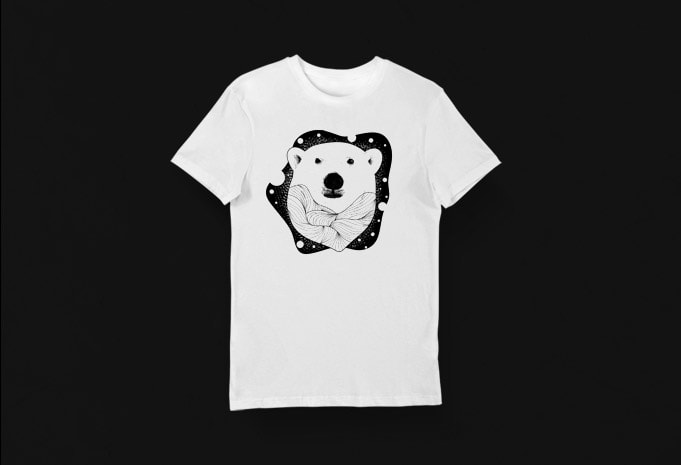 Artistic T-shirt Design – Animals Collection: Polar Bear