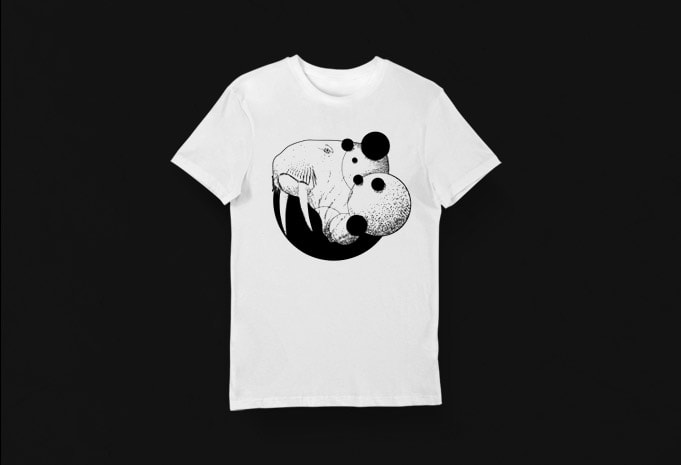 Artistic T-shirt Design – Animals Collection: Walrus
