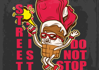 Street artist ice cream street artist, t-shirt design