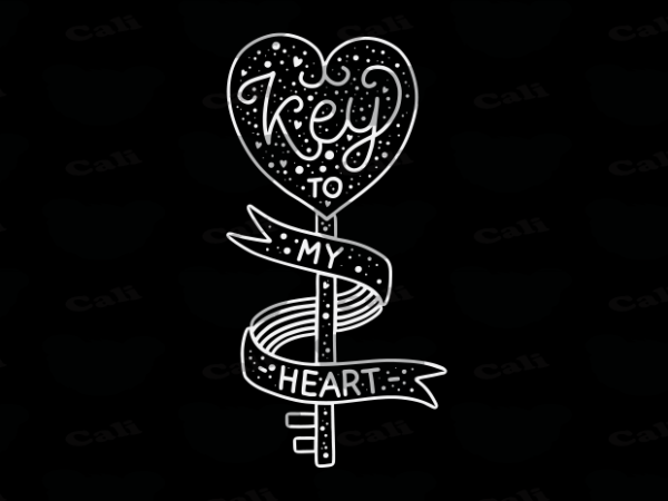 Key to my heart t shirt vector art