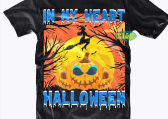 Pumpkin In My Heart Svg, Funny Halloween, In My Heart Halloween Svg, In My Heart Halloween, Halloween, Halloween death, devil vector illustration, Pumpkin scary Svg, Halloween Party Svg, Pumpkin horror