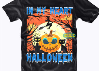 Cat In My Heart Halloween Svg, Pumpkin In My Heart Halloween, Cat Black Svg, Cat Svg, Kitten, Funny Halloween, In My Heart Halloween Svg, In My Heart Halloween, Halloween, Halloween t shirt vector file