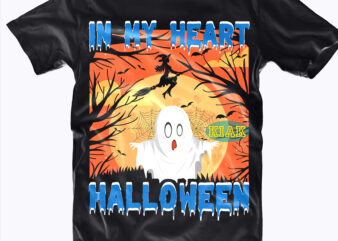 Ghost In My Heart Halloween Svg, In My Heart Halloween Svg, In My Heart Halloween, Halloween, Halloween death, devil vector illustration, Pumpkin scary Svg, Halloween Party Svg, Pumpkin horror Svg,
