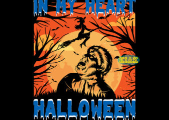 Werewolves Under the Moonlight on Halloween Night, Halloween In My Heart, Moonlight, Halloween, In My Heart Halloween, Devil vector illustration, Halloween Death, Pumpkin scary Svg, Halloween Party Svg, Pumpkin horror