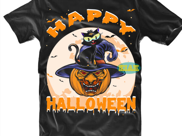 Kitten and pumpkin in halloween night svg, cat, kitten svg, black cat svg, kitten, halloween, devil vector illustration, halloween death, pumpkin scary svg, halloween party svg, pumpkin horror svg, spooky,