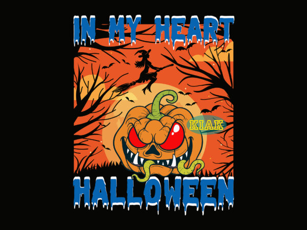 Pumpkin in my heart halloween, pumpkin horror, in my heart halloween svg, in my heart halloween, halloween, devil vector illustration, halloween death, pumpkin scary svg, halloween party svg, pumpkin horror