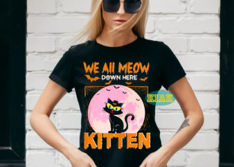 We All Meow Down Here Kitten, Kitten, Cat, Kitten Svg, Cat Svg, Halloween Tshirt Design, Halloween, Devil vector illustration, Halloween Death, Pumpkin scary Svg, Halloween Party Svg, Pumpkin horror Svg,