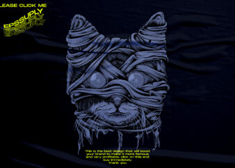 cat mummy halloween design tshirt