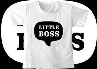 kids t shirt design svg funny little boss typography graphic vector