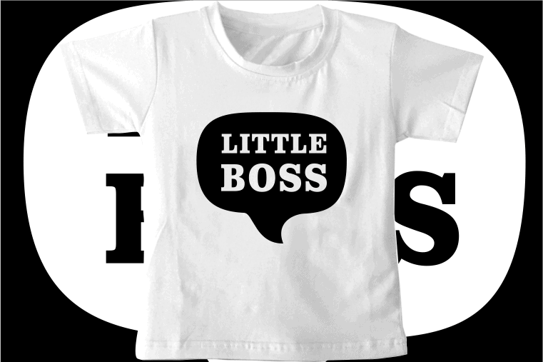 kids t shirt design svg funny little boss typography graphic vector