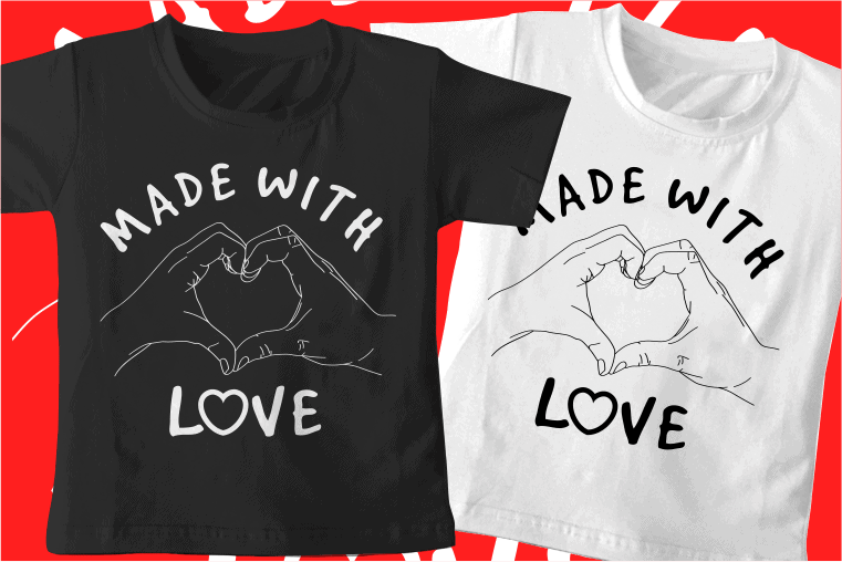 made with love kids / baby t shirt design, funny t shirt design svg , t shirt design, unique shirt design Buy t-shirt designs