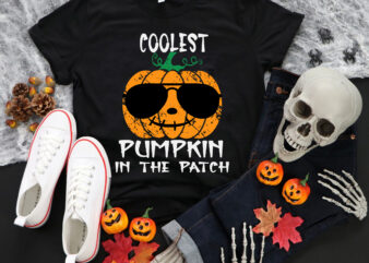 Coolest Pumpkin In The Patch Halloween Svg, Pumpkin Halloween Svg, Pumpkin Funny Svg, Halloween Svg t shirt vector file