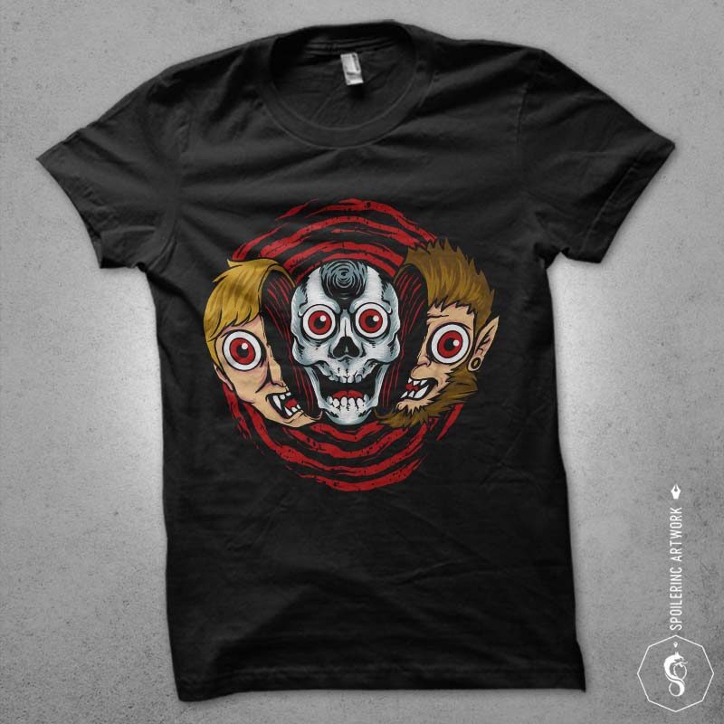 t-shirt vector monster tshirt design bundles