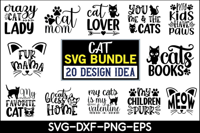 Cat svg bundle graphic t shirt for sale!