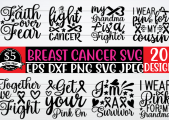 Breast cancer svg bundle graphic t shirt