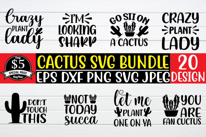 Cactus svg bundle t shirt template