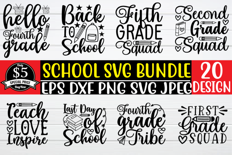 school svg bundle t shirt template