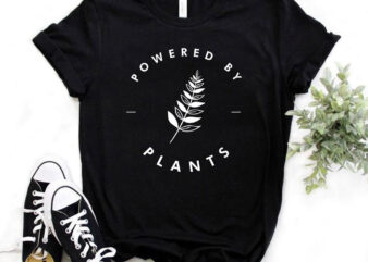 Powered by Plants, vegan, vegan t-shirt design