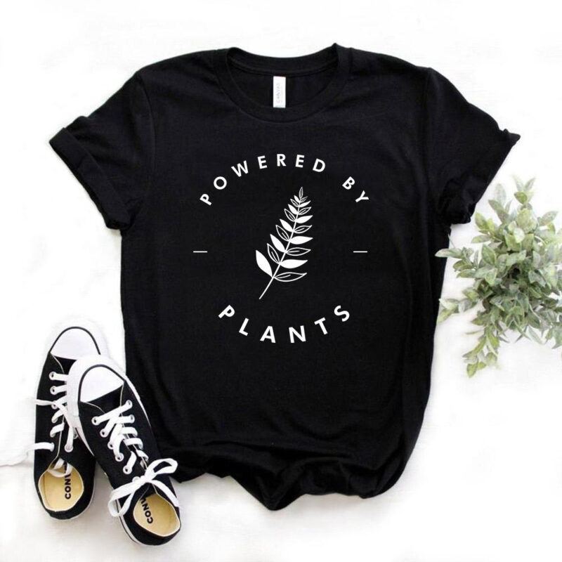 Powered by Plants, vegan, vegan t-shirt design
