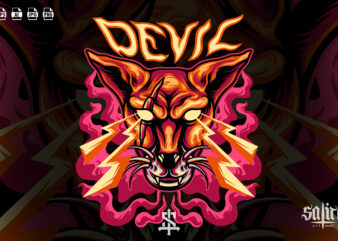 Devil Cat Mascot
