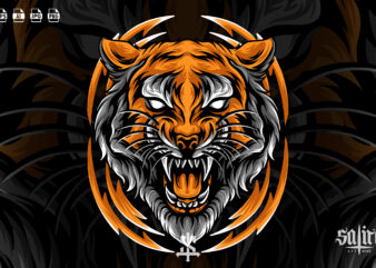 Tiger Head t shirt designs for sale