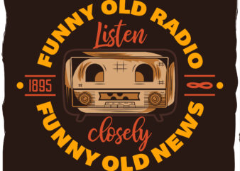 Radio funny face t-shirt design