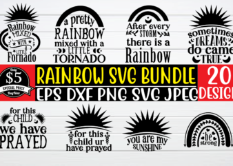 rainbow svg bundle graphic t shirt