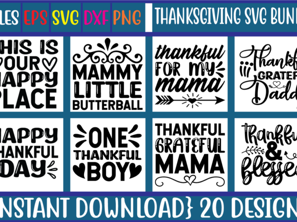 Thanksgiving svg bundle graphic t shirt