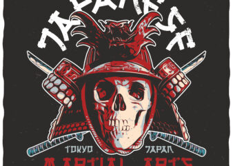 Japanese Martial Arts. Editable t-shirt design.